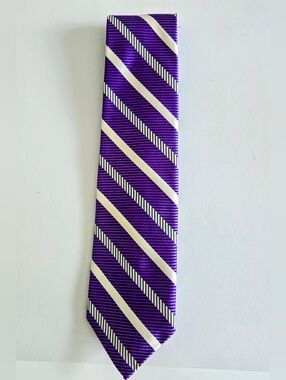 Robert Talbott Purple Striped 100% Silk Tie- Like New